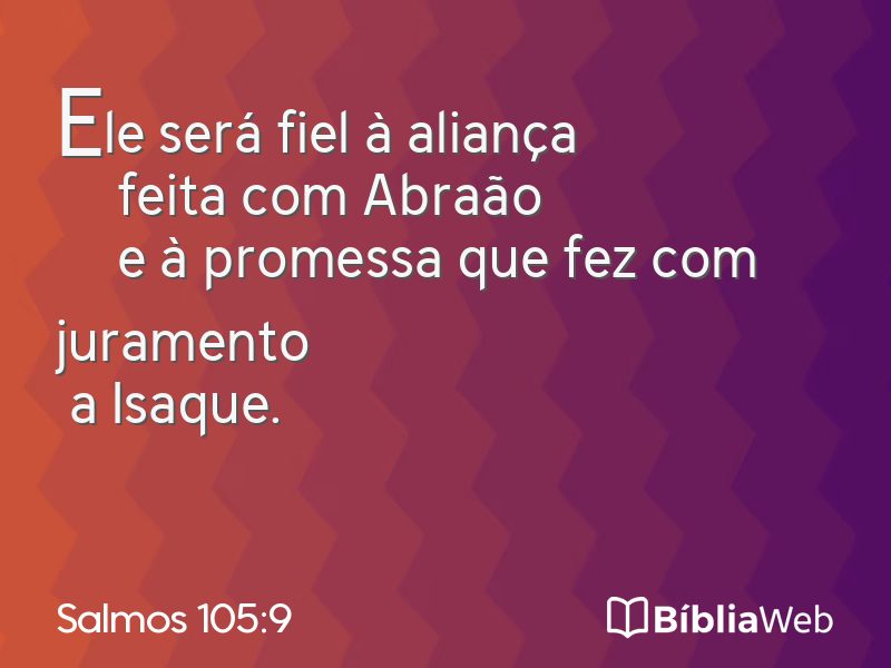 Salmos 105:9 em imagem para compartilhar