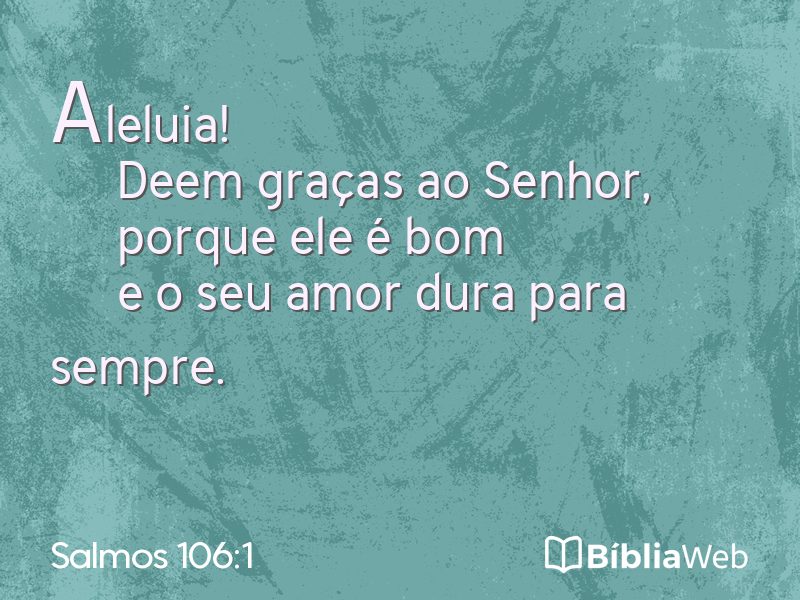 Salmos 106:1 em imagem para compartilhar