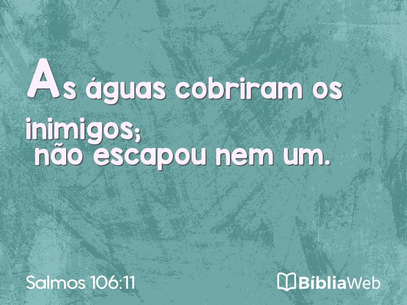 Salmos 106:11 em imagem para compartilhar