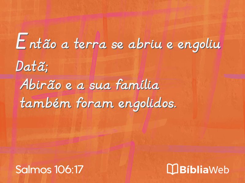 Salmos 106:17 em imagem para compartilhar
