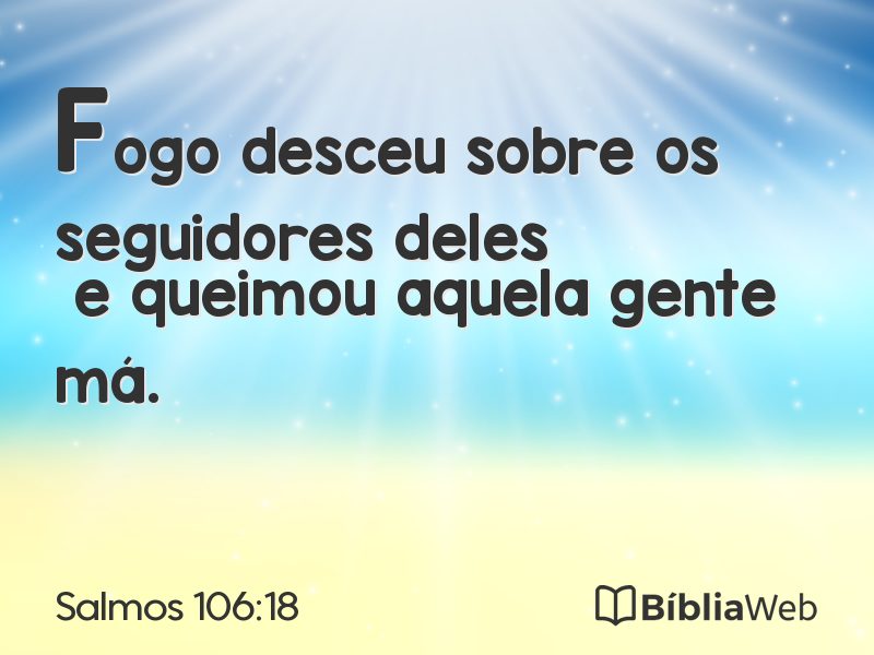 Salmos 106:18 em imagem para compartilhar