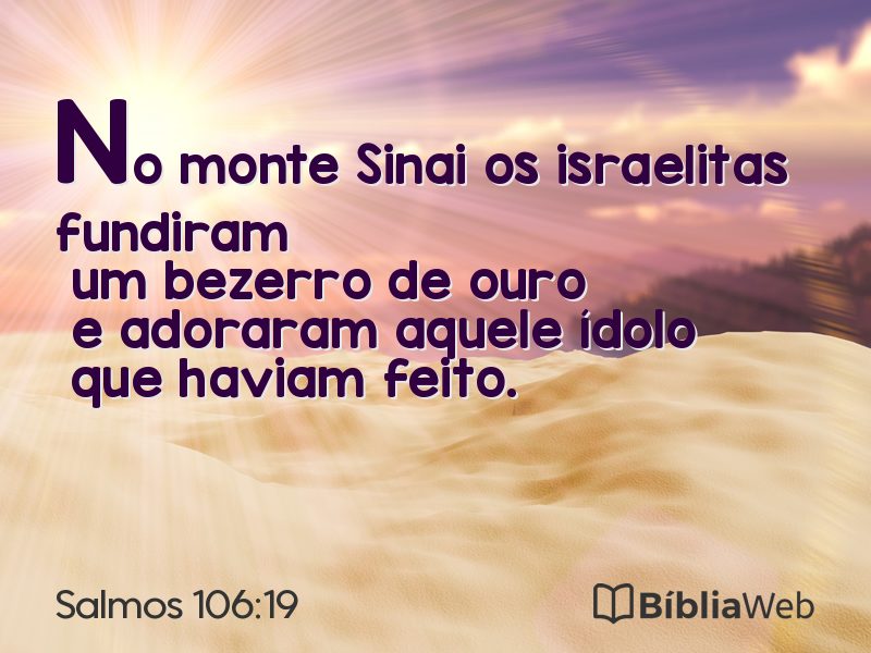 Salmos 106:19 em imagem para compartilhar