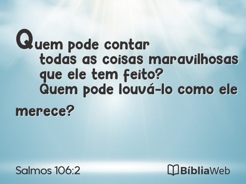 Salmos 106:2 em imagem para compartilhar
