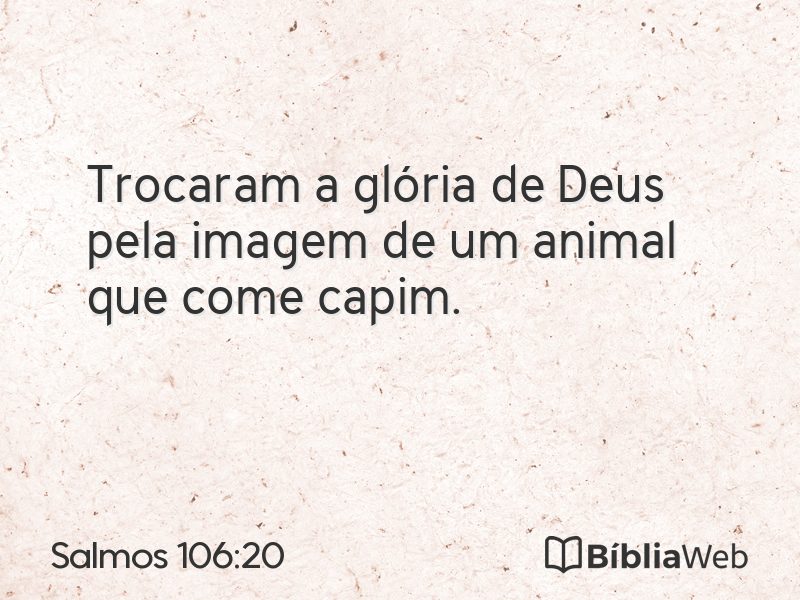Salmos 106:20 em imagem para compartilhar
