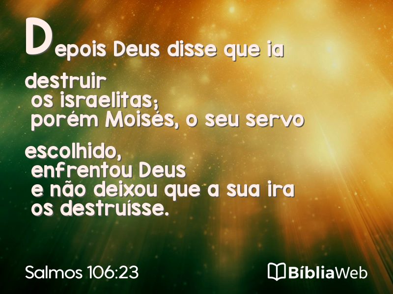 Salmos 106:23 em imagem para compartilhar