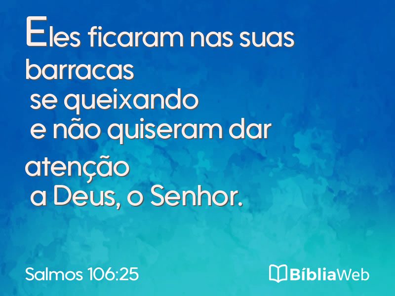 Salmos 106:25 em imagem para compartilhar