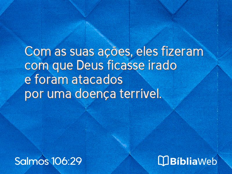 Salmos 106:29 em imagem para compartilhar