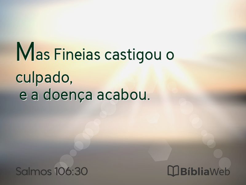 Salmos 106:30 em imagem para compartilhar