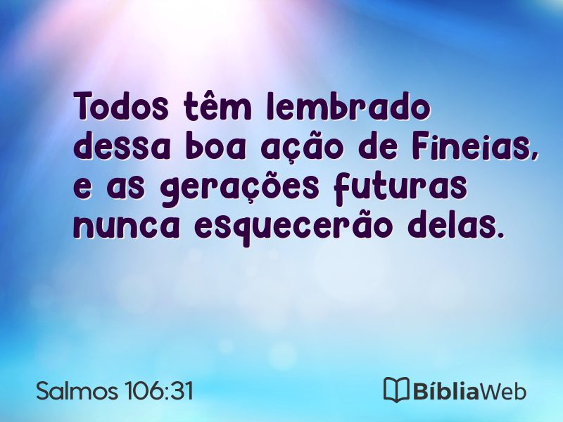 Salmos 106:31 em imagem para compartilhar