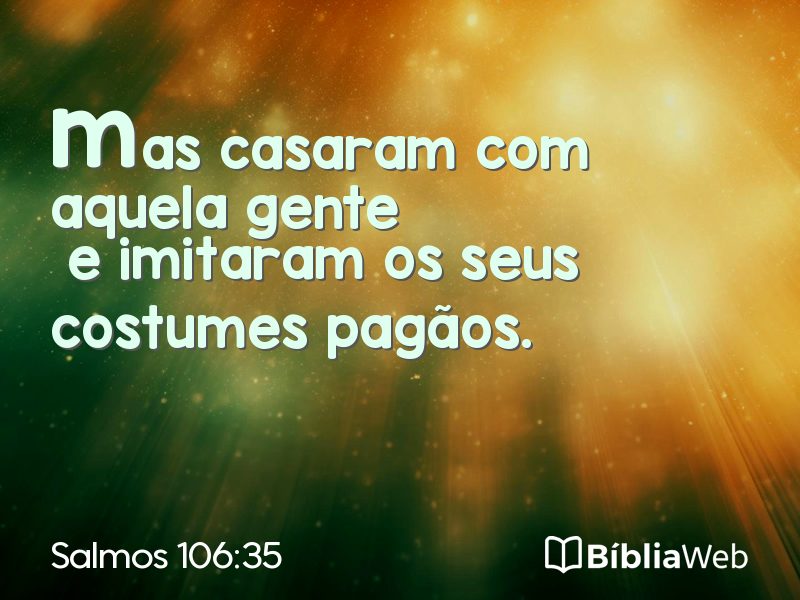 Salmos 106:35 em imagem para compartilhar