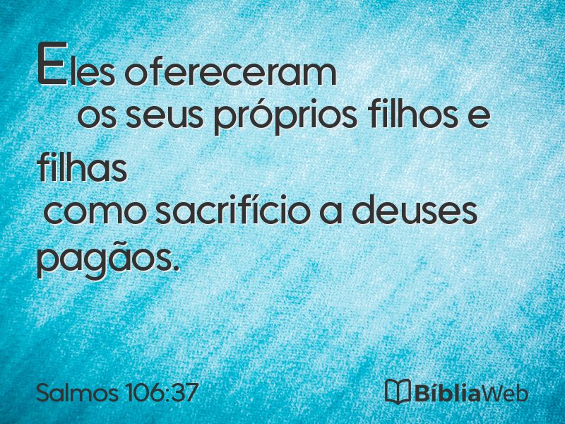 Salmos 106:37 em imagem para compartilhar