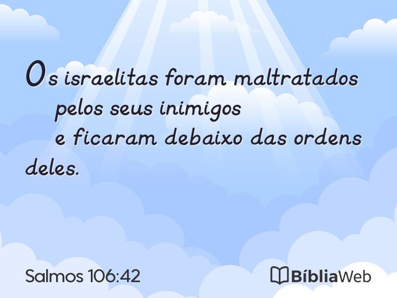 Salmos 106:42 em imagem para compartilhar