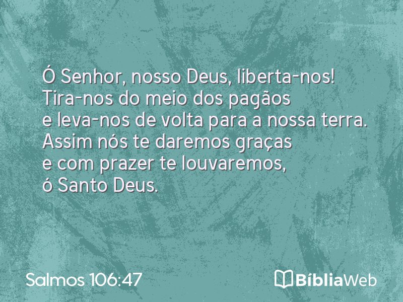 Salmos 106:47 em imagem para compartilhar