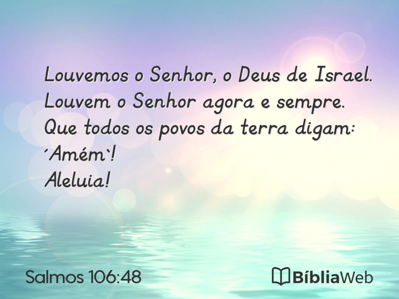 Salmos 106:48 em imagem para compartilhar