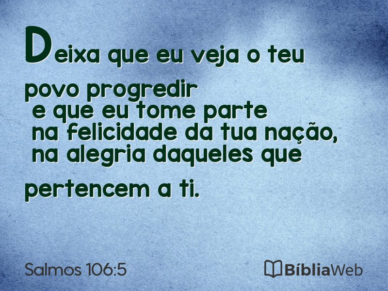 Salmos 106:5 em imagem para compartilhar