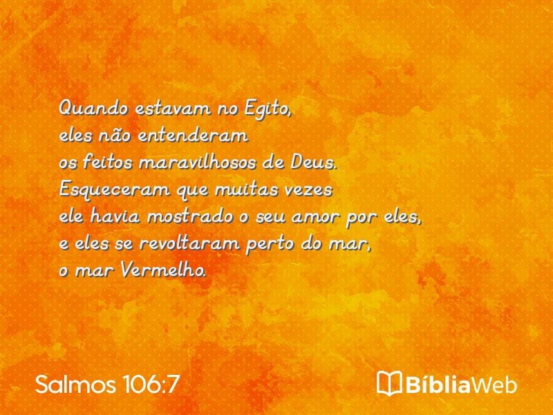 Salmos 106:7 em imagem para compartilhar