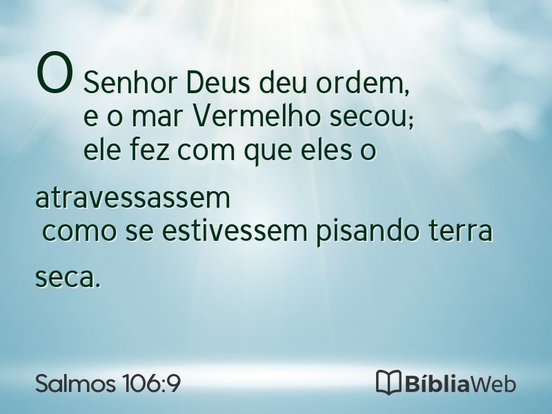 Salmos 106:9 em imagem para compartilhar