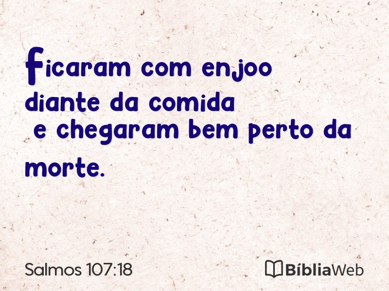 Salmos 107:18 em imagem para compartilhar
