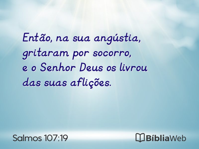 Salmos 107:19 em imagem para compartilhar