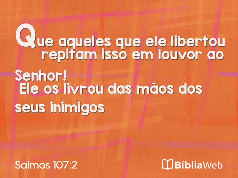 Salmos 107:2 em imagem para compartilhar
