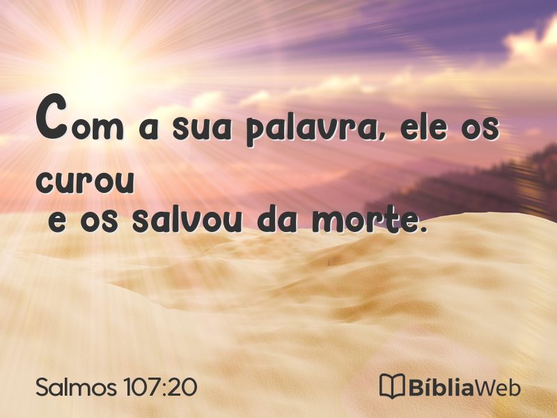 Salmos 107:20 em imagem para compartilhar