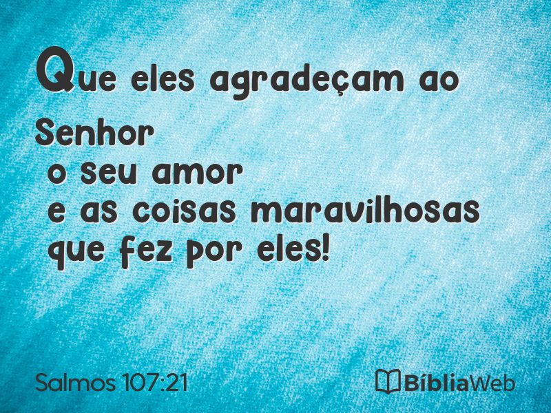 Salmos 107:21 em imagem para compartilhar