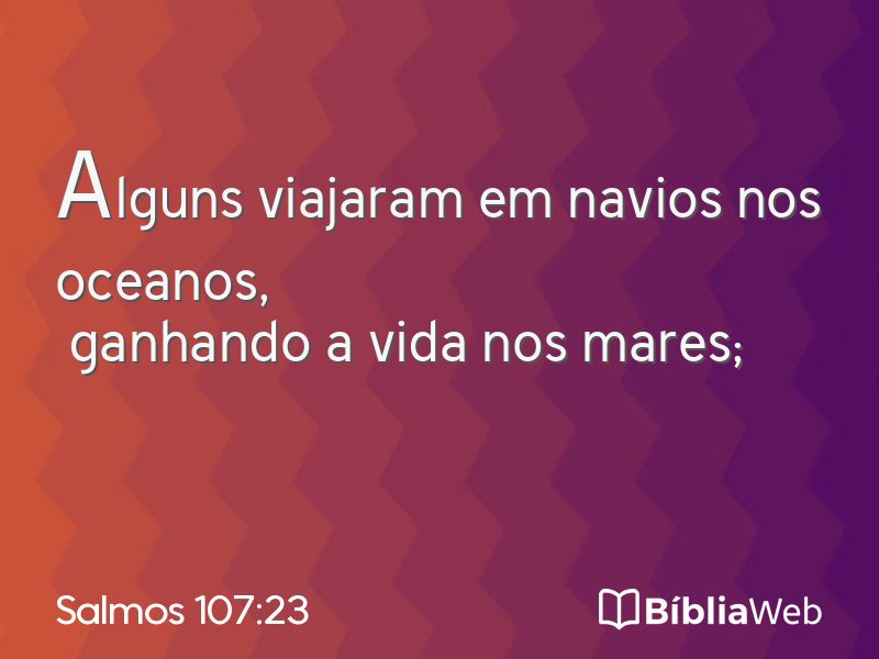 Salmos 107:23 em imagem para compartilhar