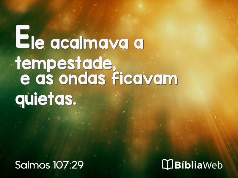 Salmos 107:29 em imagem para compartilhar