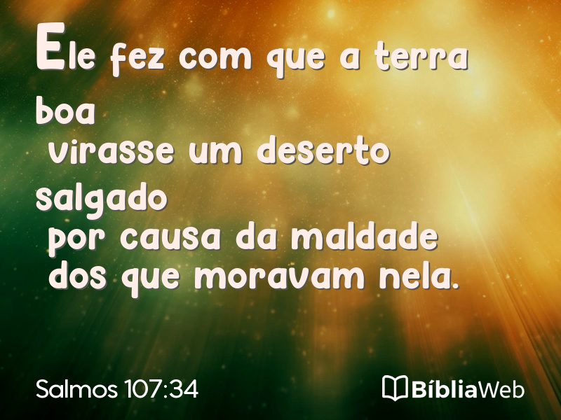 Salmos 107:34 em imagem para compartilhar