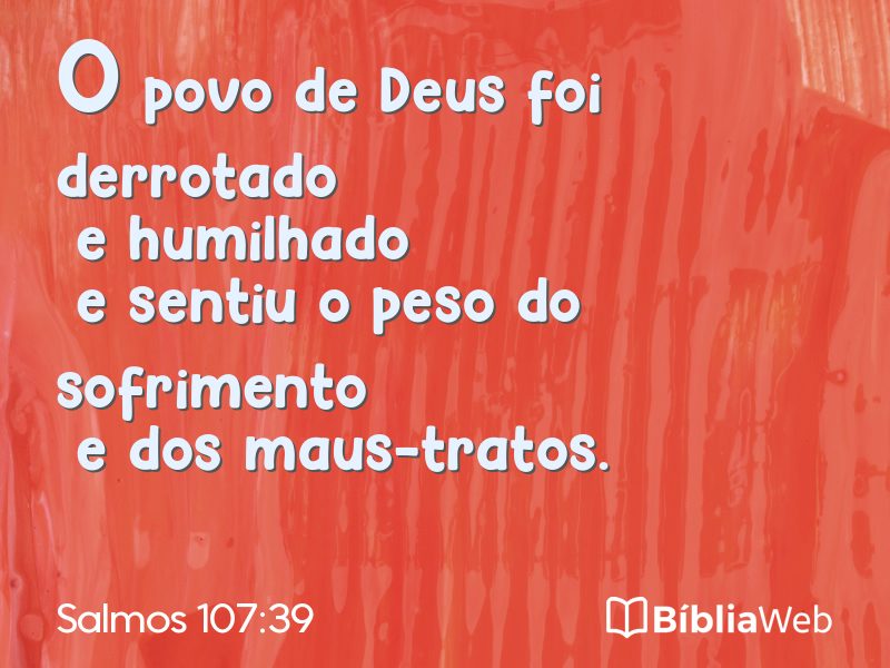 Salmos 107:39 em imagem para compartilhar