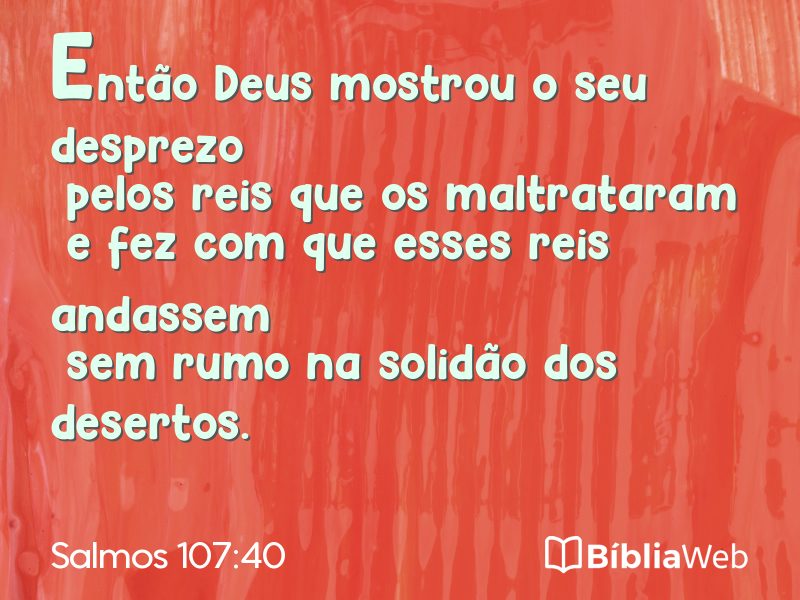 Salmos 107:40 em imagem para compartilhar