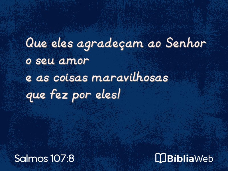 Salmos 107:8 em imagem para compartilhar