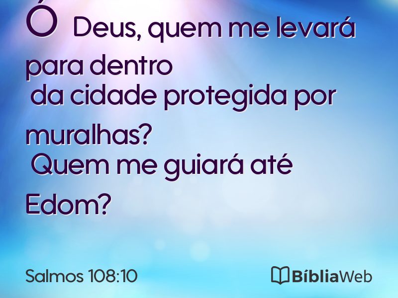 Salmos 108:10 em imagem para compartilhar