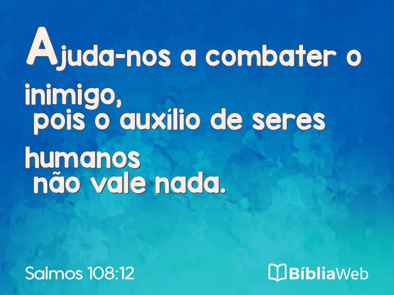 Salmos 108:12 em imagem para compartilhar