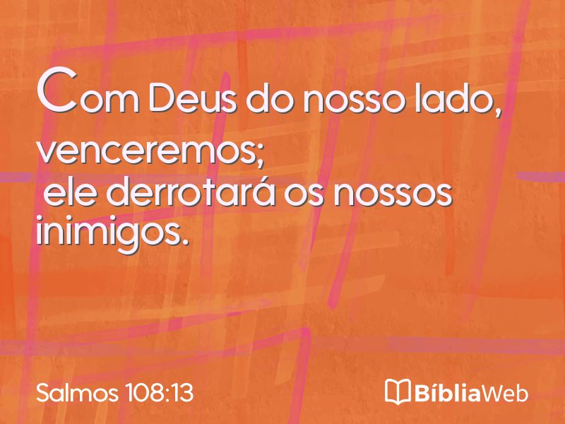 Salmos 108:13 em imagem para compartilhar