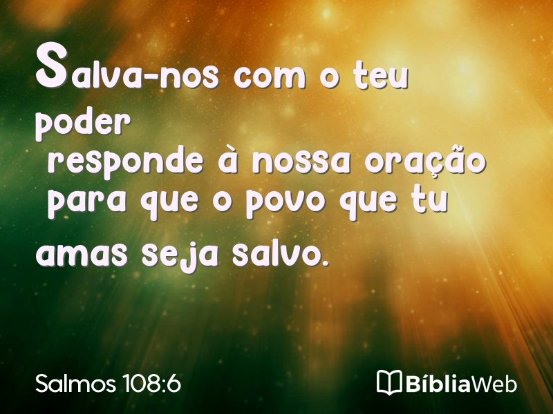 Salmos 108:6 em imagem para compartilhar