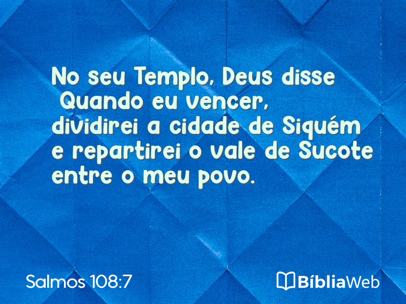 Salmos 108:7 em imagem para compartilhar
