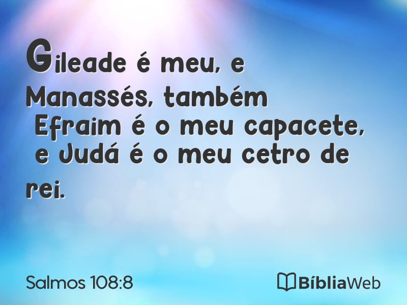 Salmos 108:8 em imagem para compartilhar
