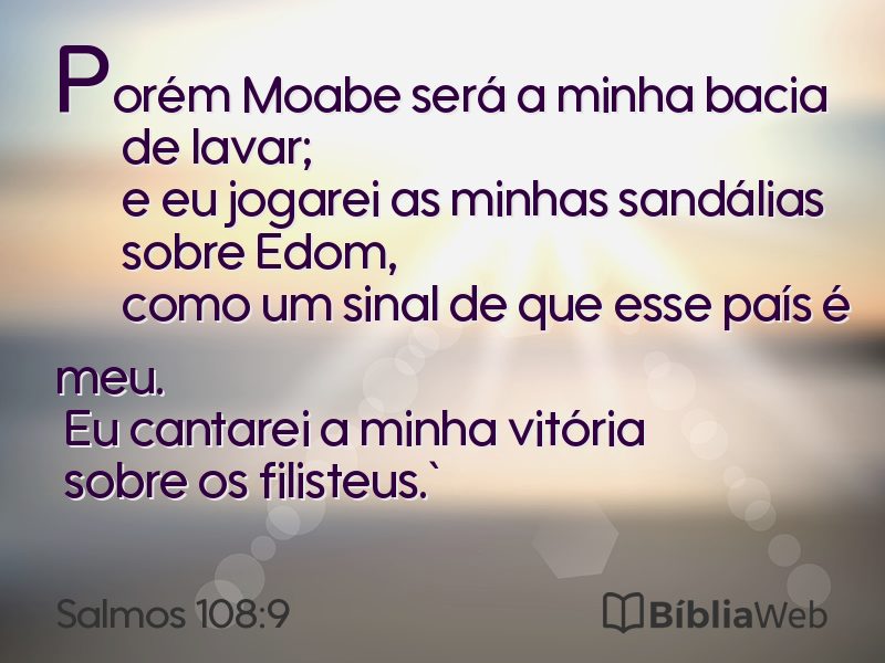 Salmos 108:9 em imagem para compartilhar