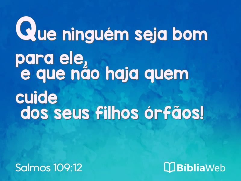 Salmos 109:12 em imagem para compartilhar