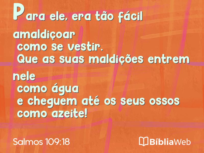 Salmos 109:18 em imagem para compartilhar