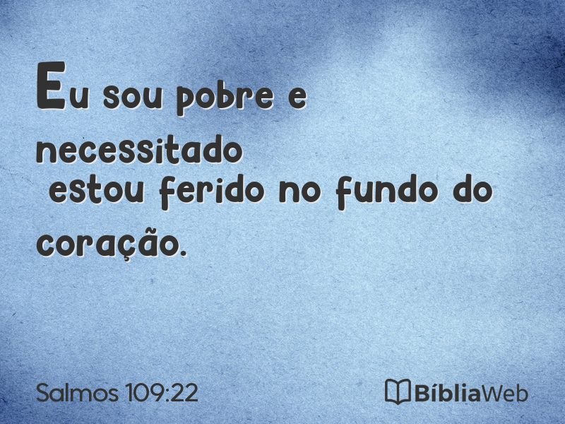 Salmos 109:22 em imagem para compartilhar