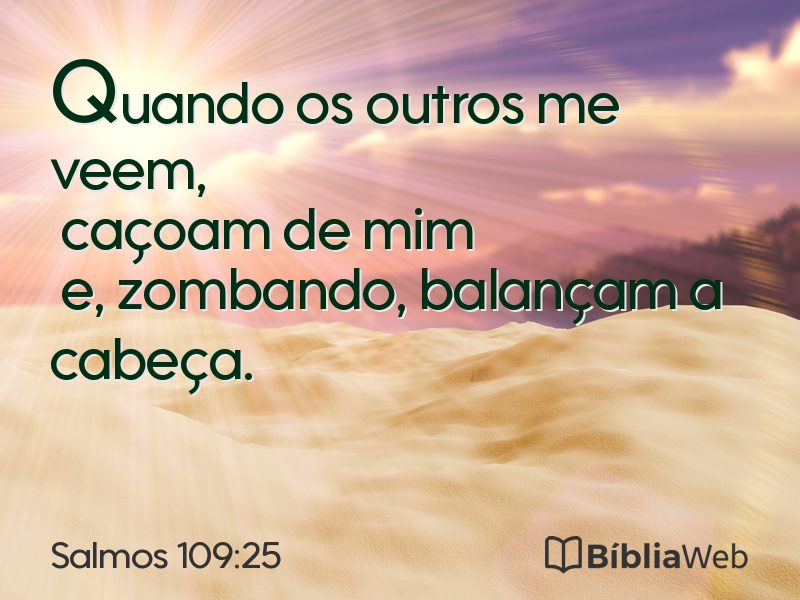 Salmos 109:25 em imagem para compartilhar