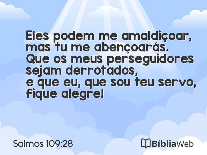 Salmos 109:28 em imagem para compartilhar