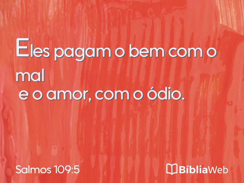 Salmos 109:5 em imagem para compartilhar