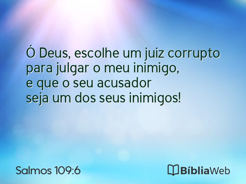 Salmos 109:6 em imagem para compartilhar