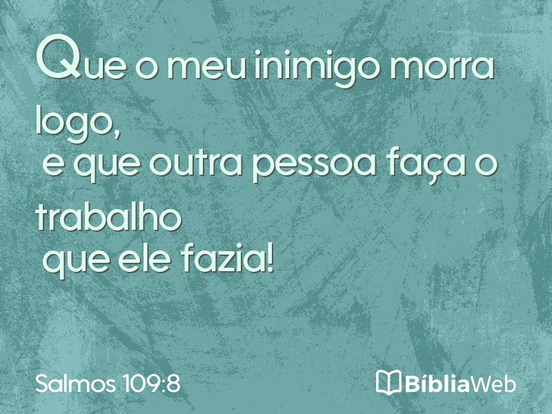 Salmos 109:8 em imagem para compartilhar