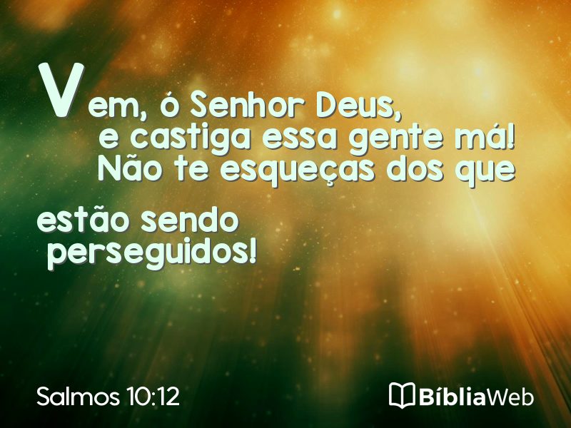 Salmos 10:12 em imagem para compartilhar