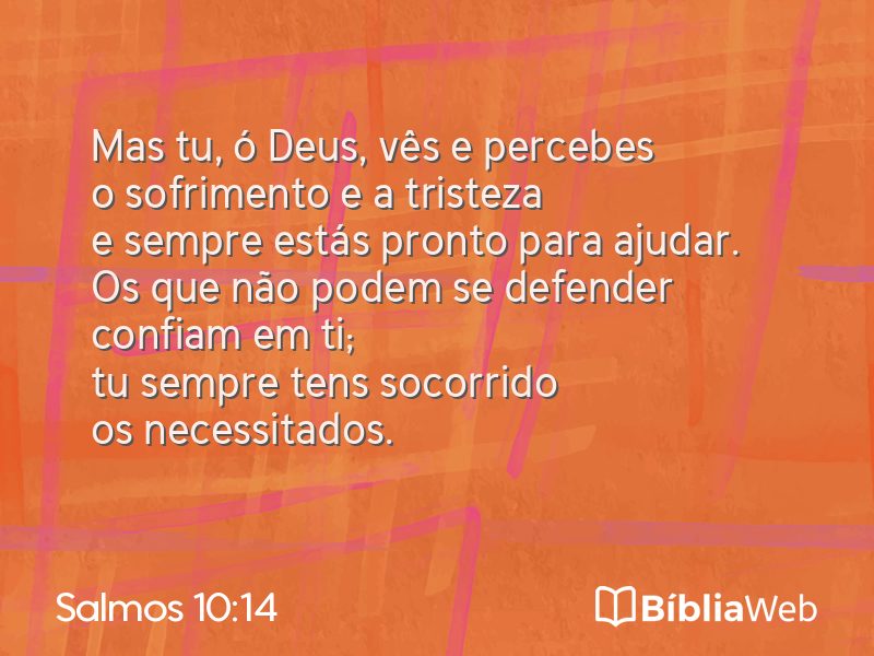 Salmos 10:14 em imagem para compartilhar