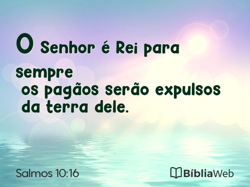 Salmos 10:16 em imagem para compartilhar